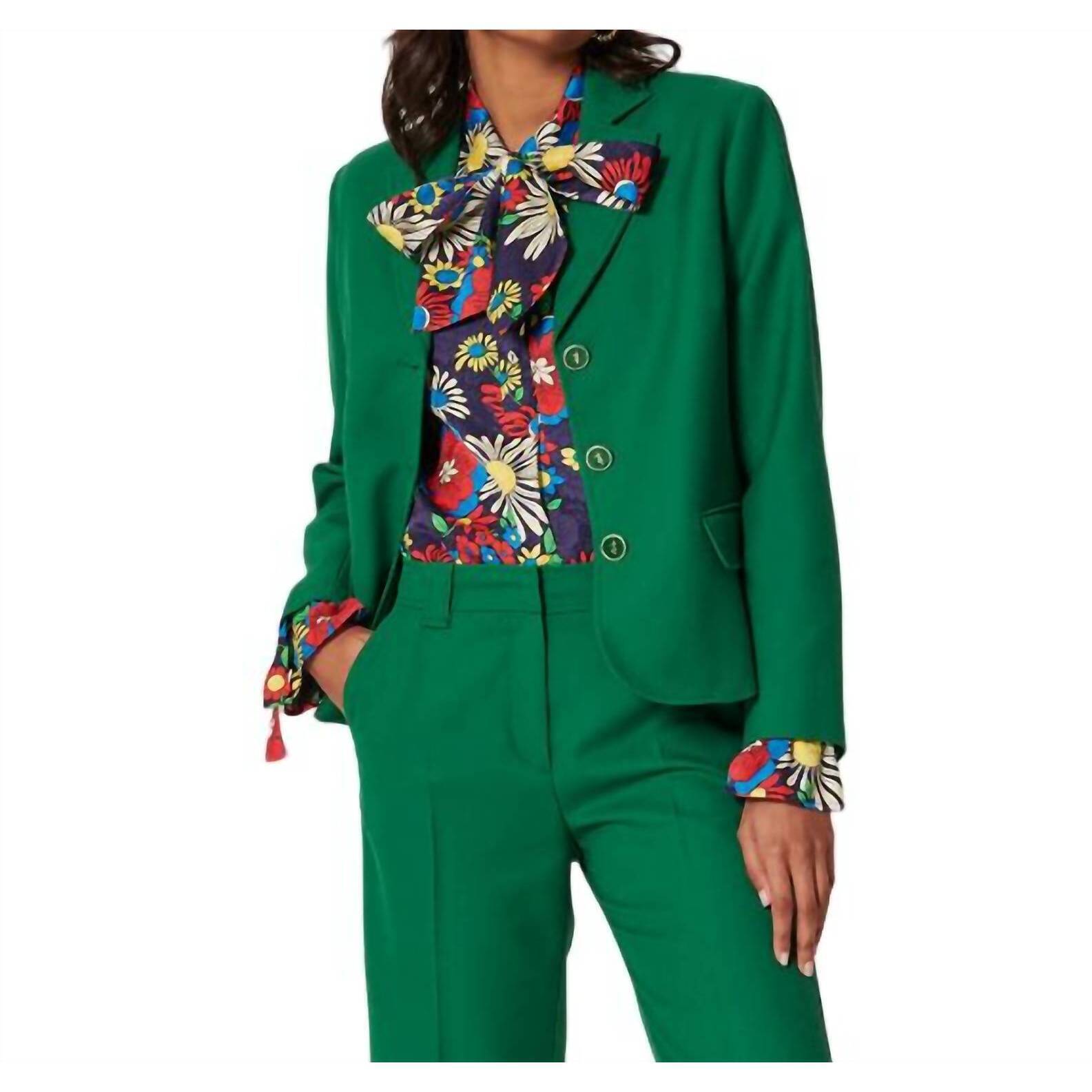 New Tara Jarmon Venitien Jacket In Emeraude